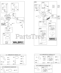 Briggs & Stratton 218807-0112-E1 - Briggs & Stratton Vertical Engine Carburetor, Kit - Carburetor Overhaul