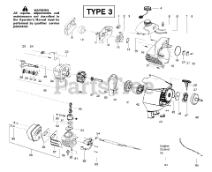 Poulan Pro PPB 250 E - Poulan Pro String Trimmer, Type 3 Engine Assembly Type 3