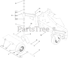 Toro 38694 - Toro 36" Walk-Behind Mower, Fixed Deck, T-Bar, Gear Drive (SN: 290000001 - 290999999) (2009) CASTER ASSEMBLY