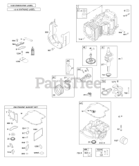 Briggs & Stratton 31Q677-0116-G1 - Briggs & Stratton Vertical Engine CAMSHAFT, CRANKSHAFT, CYLINDER, ENGINE SUMP, GASKET SET - ENGINE, PISTON, RINGS, CONNECTING ROD