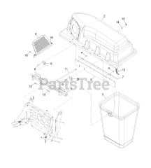 Exmark 116-3001 - Exmark Ultra Vac Bagger for Pioneer Mower (SN: 404314159 - 406294344) (2019)