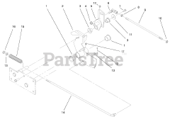Toro 73470 (518 xi) - Toro Garden Tractor (SN: 089000001 - 089999999) (1998) Lower Parking Brake Assembly
