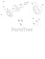 Briggs & Stratton 25T237-0325-H7 - Briggs & Stratton Horizontal Engine Blower Housing Group
