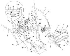 Ariens 932503 (ST 724) - Ariens 24" Snow Blower, 7hp Tecumseh (SN: 000101 & Above) Handlebars And Controls