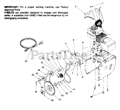 Yard Machines 31AE610E000 - Yard Machines Snow Thrower (1999) Engine &amp; V-Belts