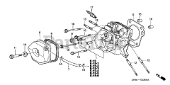 Honda GX270 QWA2 (GCAB) - Honda Engine, Made in Japan (SN: GCAB-1000001 - GCAB-1999999) CYLINDER HEAD