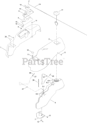 Toro 74778 (MX 5075) - Toro 50" TimeCutter Zero-Turn Mower (SN: 404314200 - 999999999) Body Styling and Fuel Tank Assembly