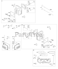 Briggs & Stratton 406777-0118-B1 - Briggs & Stratton Vertical Engine Cylinder Head, Rocker Arm Cover, Intake Manifold