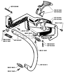 Husqvarna 33 - Husqvarna Chainsaw (1986-12) Front / Handle