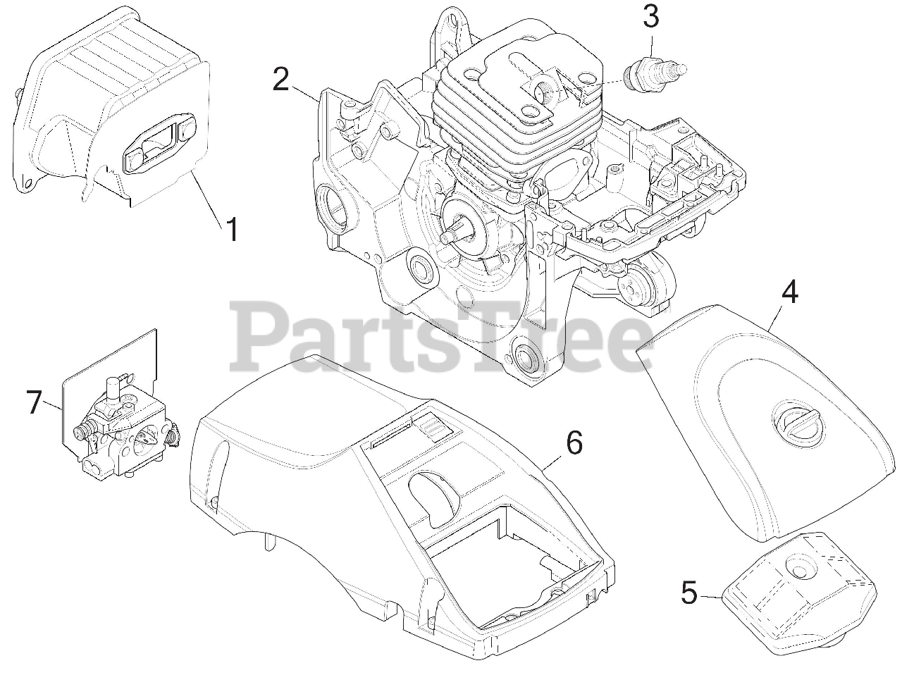 Remington RM 4620 (41AY462S983) Remington Chainsaw Engine Assembly