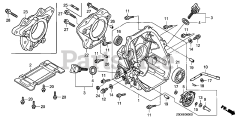 Honda GX100 KRB1/A (GCANM) - Honda Engine, Made in Japan (SN: GCANM-1300001 - GCANM-9999999) CRANKCASE COVER