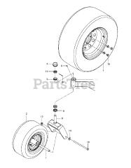 RedMax RZT 54 x (967671101-00) - RedMax 54" Zero-Turn Riding Mower (2017-11) WHEELS TIRES