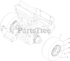 Toro 72028 (7500-D) - Toro 60" Z Master Zero-Turn Mower, Rear-Discharge Deck (SN: 416262337 - 416288793) Rear Wheel Assembly