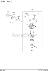 Subaru Robin EA190V50010 (EA190V) - Subaru Robin Engine 640 Fuel &amp; Lubrication