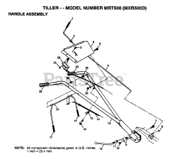 Maxim MX R500 D - Maxim Tiller HANDLE