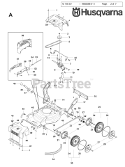 Husqvarna M 148 SV (966836801) - Husqvarna Walk-Behind Mower (2009-03) CHASSIS &amp; ENCLOSURES