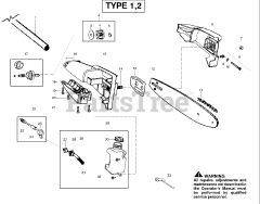 Poulan PP 258 TP - Poulan Pole Saw, Type 1 (2008-12)