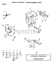 Electrolux/AYP T 1444 D - Electrolux/AYP Lawn Tractor (1993) ENGINE