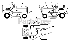 Poulan Pro PP 2050 - Poulan Pro Lawn Tractor DECALS