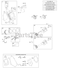 Briggs & Stratton 12D313-0519-E8 - Briggs & Stratton Horizontal Engine Camshaft, Crankshaft, Cylinder, Lubrication, Piston Group