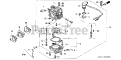 Honda BF15 D4 LHTA (BALJ) - Honda Outboard Engine, Made in Japan (SN: BALJ-1100001 - BALJ-1199999) CARBURETOR (AUTO)