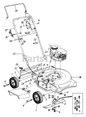 White Outdoor 114-040A190 - White Outdoor 20" Walk-Behind Mower (1994)