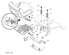 Poulan Pro PB 195H42 LT (960420036-01) - Poulan Pro Lawn Tractor (2008-04)