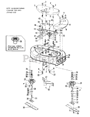 Simplicity 535 (990776) - Simplicity Serf 28" Lawn Tractor Housing, Drive &amp; Blades Group