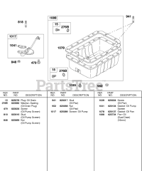 Briggs & Stratton 583447-0317-E2 - Briggs & Stratton Horizontal Engine Oil Pan, Oil Pump Screen