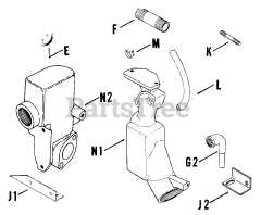 Kohler K161-28289 - Kohler K-Series Engine, Basic Version, 7hp, 5.2kW Exhaust (Cont.) 020301351