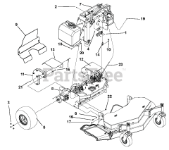 Ariens 994806 (1952 S) - Ariens Pro-Zoom 52" Stand-On Mower, 19hp Kawasaki (SN: 000101 - 002499)