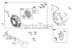 Briggs & Stratton 25T237-0448-H5 - Briggs & Stratton Horizontal Engine Blower Housing Group