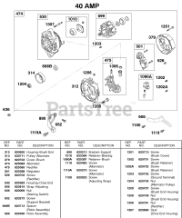 Briggs & Stratton 587447-0205-E2 - Briggs & Stratton Horizontal Engine Alternator-40 AMP