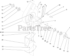 Toro 79301 - Toro 42"/48" Vacuum Bagger for 300 Series Tractors (SN: 310000001 - 310999999) (2010) Blower Housing Assembly
