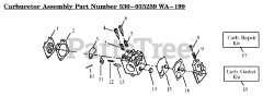 Weed Eater HP 22 - Weed Eater String Trimmer Carburetor Assembly (WA199) P/N 530035259
