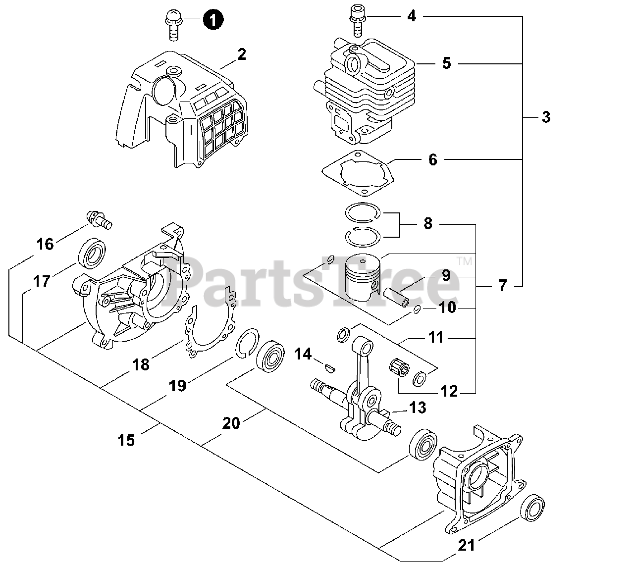 Echo SHP800 EUSTD Echo Power Sprayer (SN B000001 B999999) Engine