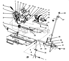 Toro 38052 (521) - Toro 21" Snow Thrower (SN: 069000001 - 069999999) (1996) Traction Assembly (continued)