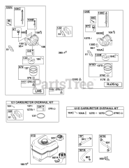 Briggs & Stratton 12C112-0100-E1 - Briggs & Stratton Horizontal Engine Carburetor, Fuel Supply