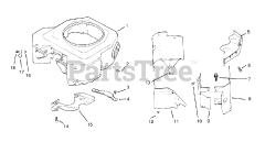 Toro 72062 (264-6) - Toro Yard Tractor (SN: 059000001 - 059000227) (1995) Blower Housing Baffles (kohler Engine Cv16s-Ps61514)