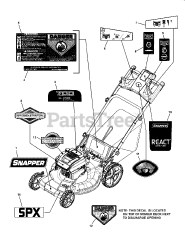 Snapper SPXV 2270HW (7800776) - Snapper 22" Walk-Behind Mower, 7hp