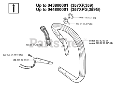 Husqvarna 357 XP - Husqvarna Chainsaw (2005-02) Variations - Front Handle