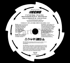 Echo 99944200422 - Echo Blade Conversion Kit 8", 8-Tooth Blade - 20 mm Arbor