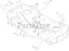 Toro 74874 (X 4850) - Toro 48" Titan Zero-Turn Mower (SN: 400000000 - 409239999) Deck Decal Assembly No. 140-0352