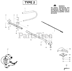 Weed Eater 4000 C - Weed Eater Weed 'n Cut Brushcutter Attachment, Type 2 Shaft Type 2
