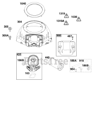 Briggs & Stratton 44N677-0033-B1 - Briggs & Stratton Vertical Engine Blower Housing and Air Cleaner Group