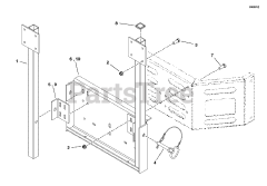 Simplicity 5600539 - Simplicity FAST-Vac Triple Grass Catcher for 48" iCD Mower (SN: 2016154376 & Below) Bagger Mount Group
