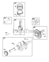 Briggs & Stratton 38E347-0123-G1 - Briggs & Stratton Horizontal Engine Crankshaft Group