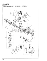 RedMax CHT 2300 B - RedMax Hedge Trimmer (SN: 966859 - 972832) (2000-07) 024 - ENGINE GROUP