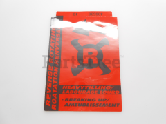RedMax 532439538 Decal.Reverse.Husq.Tiller