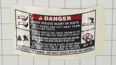 MTD 777-2549 Deck Safety Label